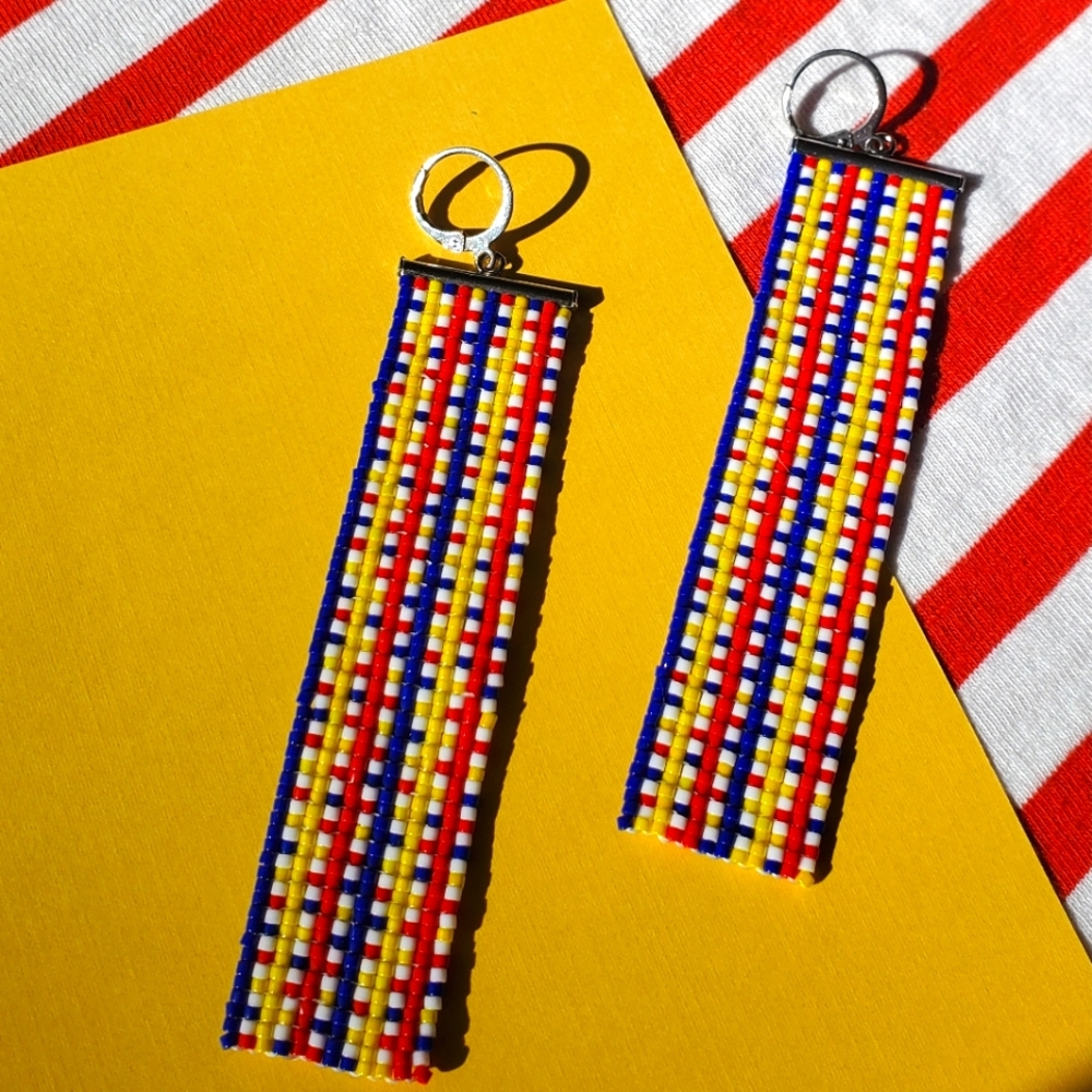 Handmade earrings by @parcelandpart